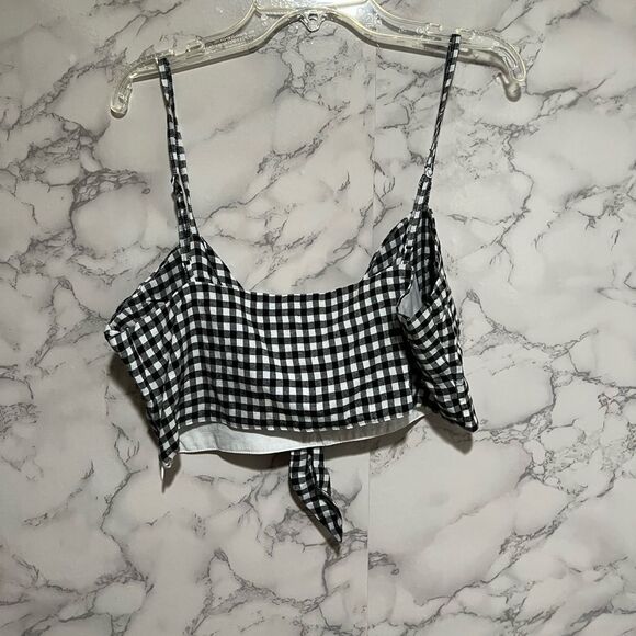 Privacy Please Lewisville Top in Black Gingham - Picture 5 of 7